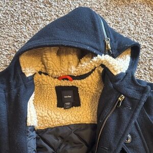 GAP Dark Blue Kids Puffer Jacket with Cream Lining
